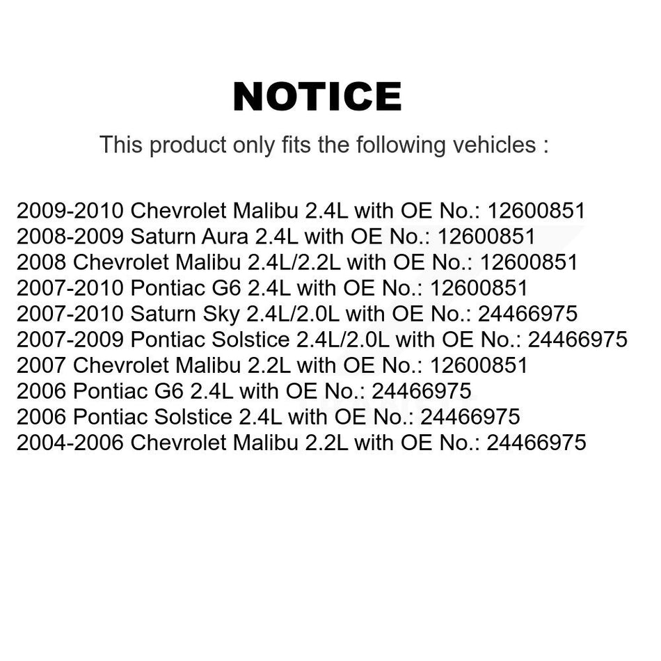 Alternator Air Conditioning Accessory Drive Belt BAN-5PK1025 For Chevrolet Malibu Pontiac G6 Saturn