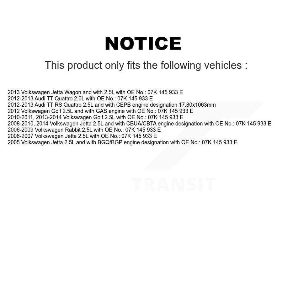 Accessory Drive Belt BAN-5PK1060 For Volkswagen Jetta Golf Rabbit Audi TT Quattro RS