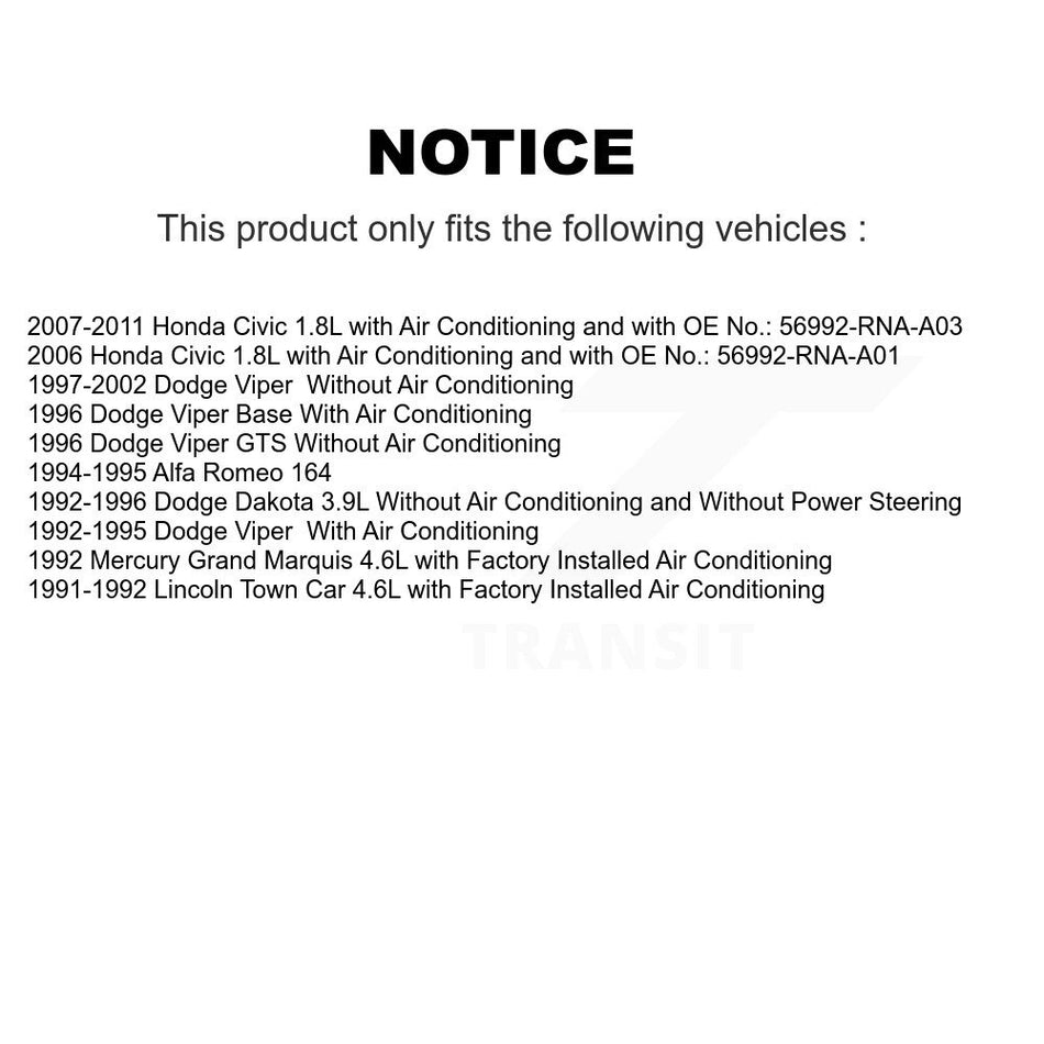 Drive Belt BAN-7PK2170 For Honda Civic Dodge Dakota Viper Lincoln Town Car Mercury Grand Marquis 164