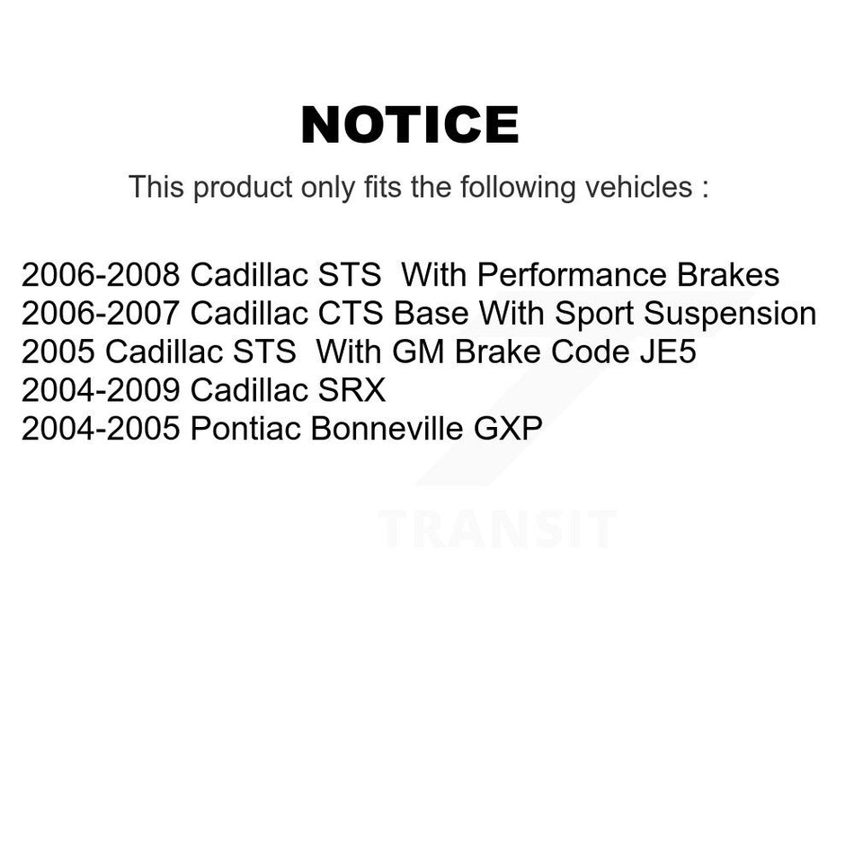 Front Ceramic Disc Brake Pads CMX-D1019 For Cadillac CTS SRX STS Pontiac Bonneville