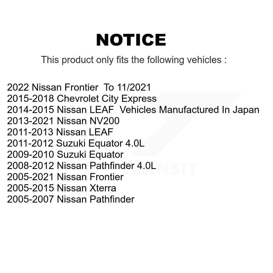 Front Ceramic Disc Brake Pads CMX-D1094 For Nissan Frontier Pathfinder Xterra NV200 LEAF Chevrolet City Express Suzuki Equator