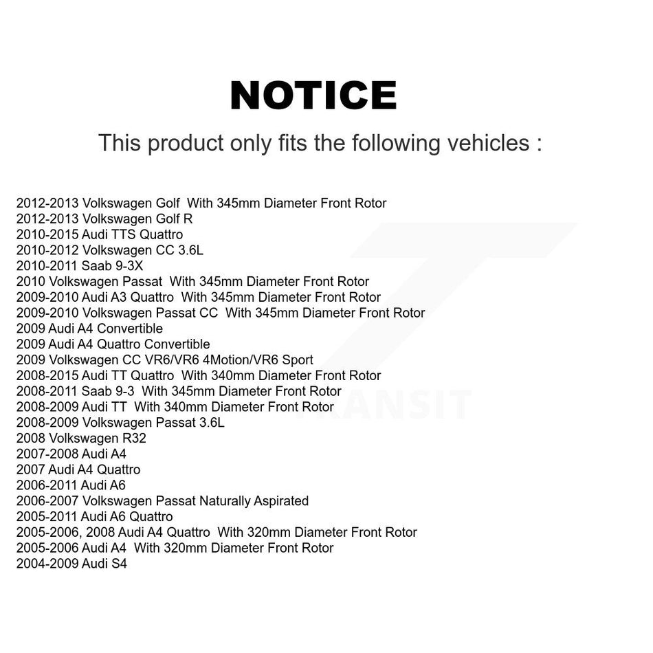 Front Ceramic Disc Brake Pads CMX-D1111 For Volkswagen Audi Golf A4 Quattro Passat CC A6 TT Saab 9-3