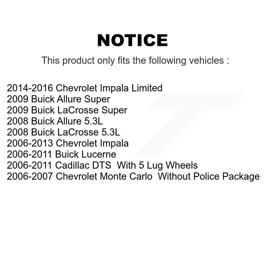 Front Ceramic Disc Brake Pads CMX-D1159 For Chevrolet Impala Buick Lucerne Cadillac DTS Limited LaCrosse Monte Carlo Allure