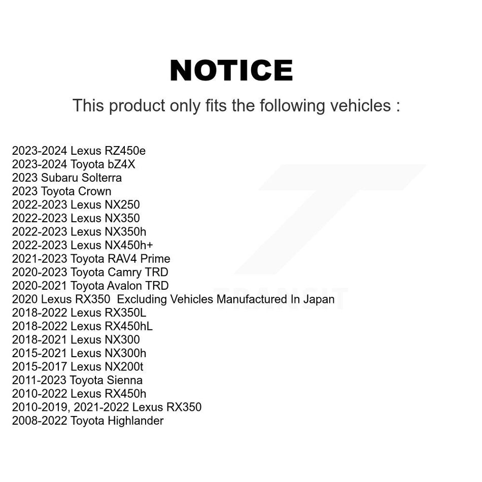 Front Ceramic Disc Brake Pads CMX-D1324 For Toyota Lexus Highlander Sienna RX350 Camry NX300 NX200t