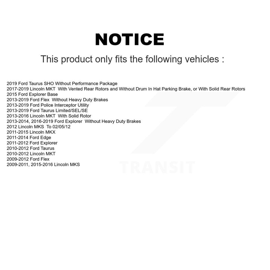 Rear Ceramic Disc Brake Pads CMX-D1377 For Ford Explorer Edge Flex Lincoln Taurus MKX Police Utility