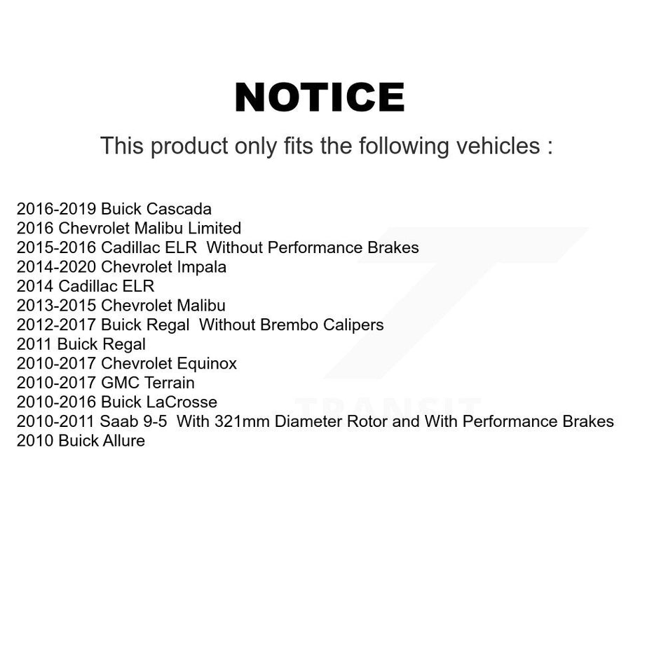 Front Ceramic Disc Brake Pads CMX-D1421 For Chevrolet Equinox GMC Terrain Malibu Buick Impala LaCrosse Regal Limited Cascada Saab 9-5 Cadillac ELR Allure