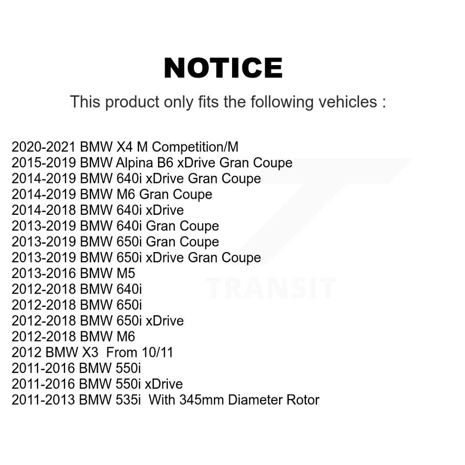 Rear Ceramic Disc Brake Pads CMX-D1469 For BMW 535i 550i X3 xDrive 650i 640i M5 Gran Coupe M6 X4 Alpina B6