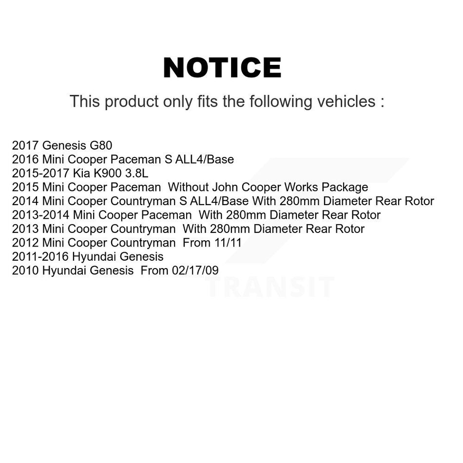 Rear Ceramic Disc Brake Pads CMX-D1551 For Hyundai Genesis Mini Cooper Countryman Paceman G80 Kia