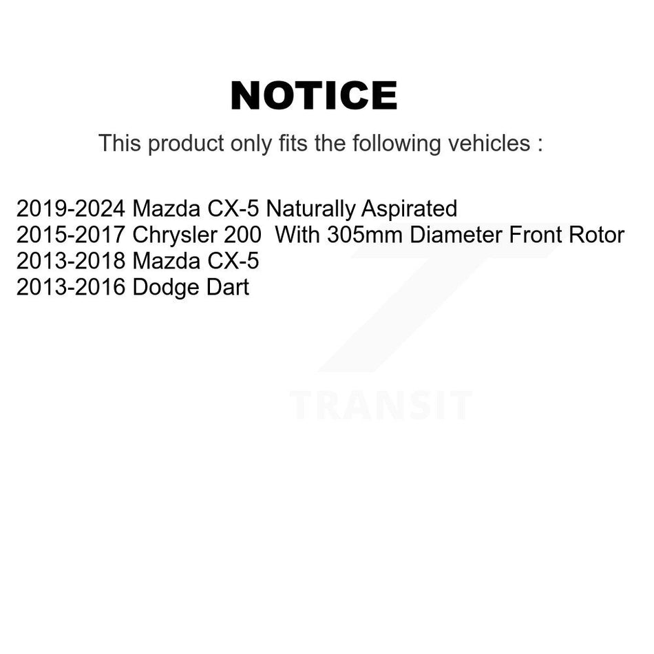 Front Ceramic Disc Brake Pads CMX-D1623 For Mazda CX-5 Chrysler 200 Dodge Dart