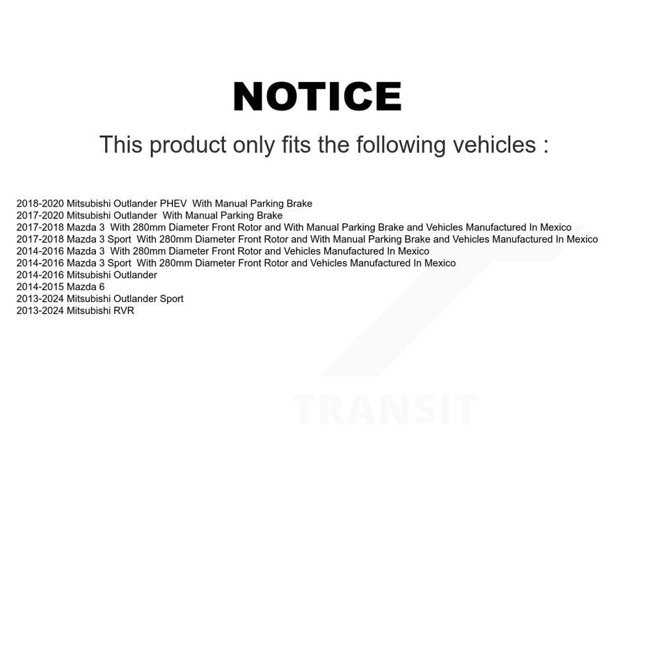 Rear Ceramic Disc Brake Pads CMX-D1679 For Mazda 3 Mitsubishi RVR Outlander Sport PHEV 6