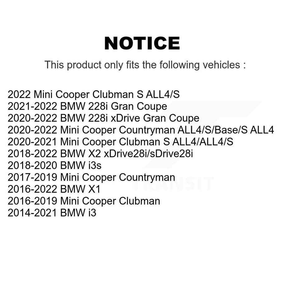 Rear Ceramic Disc Brake Pads CMX-D1762 For BMW X1 Mini Cooper Countryman X2 Clubman i3 228i xDrive