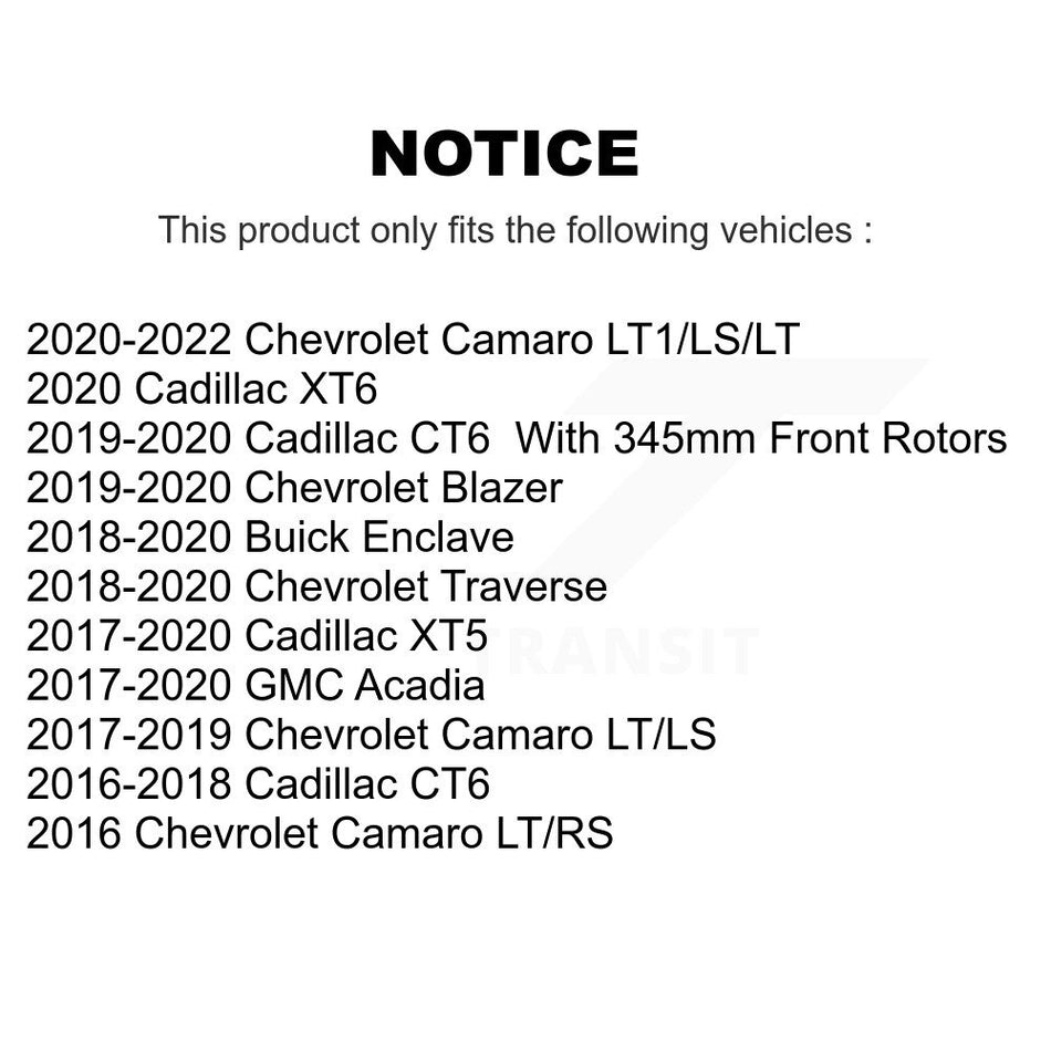 Rear Ceramic Disc Brake Pads CMX-D1914 For Chevrolet Traverse GMC Acadia Cadillac Camaro XT5 Buick Enclave Blazer CT6 XT6
