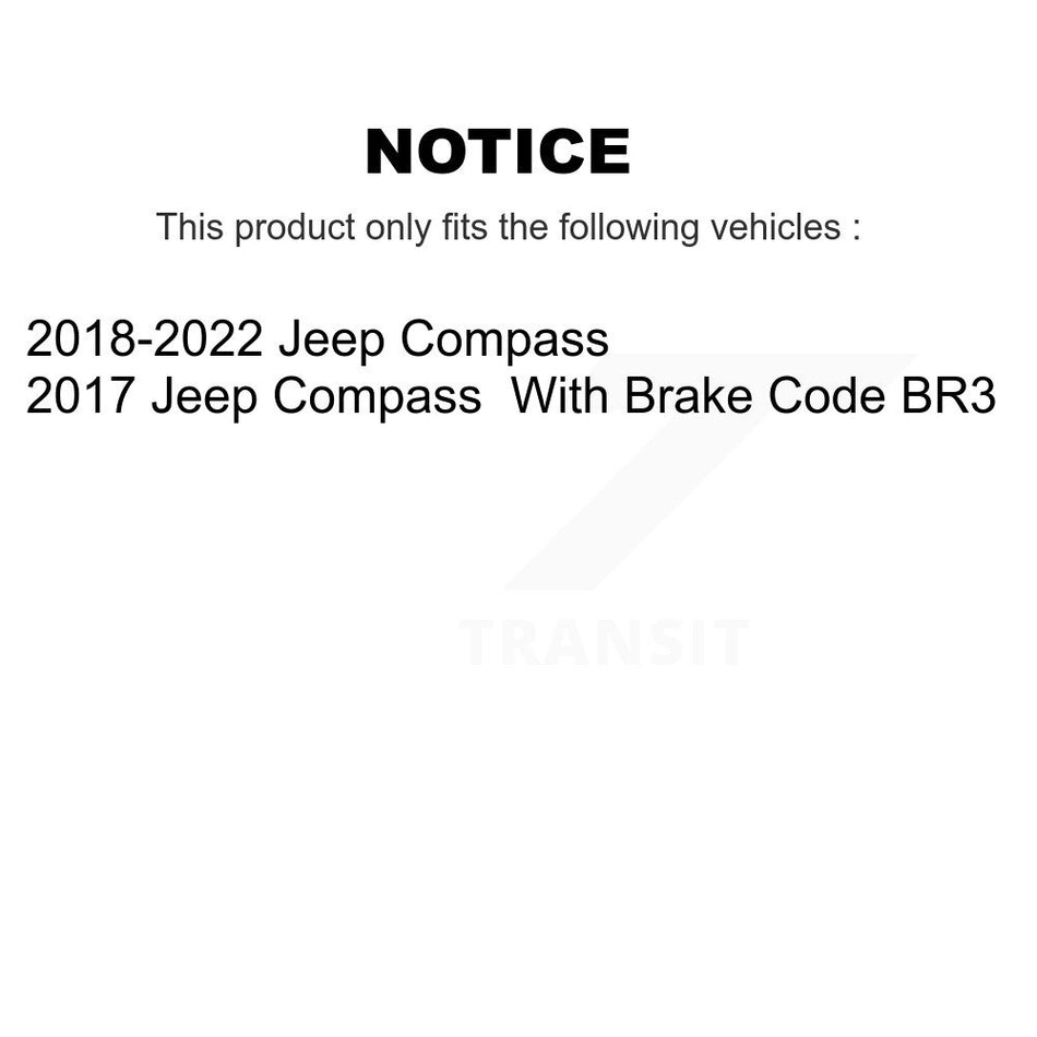 Rear Ceramic Disc Brake Pads CMX-D2081 For Jeep Compass