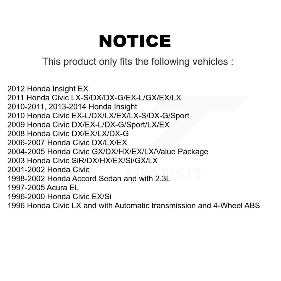 Front Ceramic Disc Brake Pads CMX-D465A For Honda Civic Accord Acura EL Insight