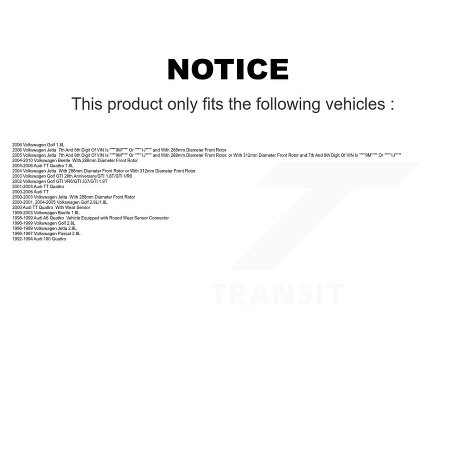 Front Ceramic Disc Brake Pads CMX-D687A For Volkswagen Jetta Golf Beetle Audi TT Quattro A6 Passat