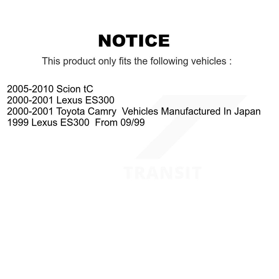 Rear Ceramic Disc Brake Pads CMX-D835 For Toyota Camry Lexus ES300 Scion tC