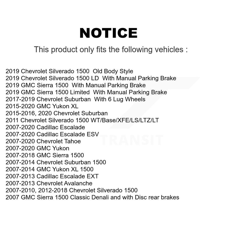 Rear Coated Drilled Slotted Disc Brake Rotor (1 Piece Only) DS1-580422 For Chevrolet GMC Sierra 1500