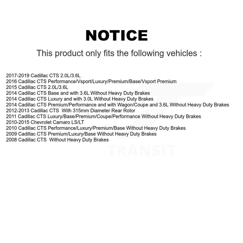 Rear Coated Drilled Slotted Disc Brake Rotor (1 Piece Only) DS1-580722 For Chevrolet Camaro Cadillac