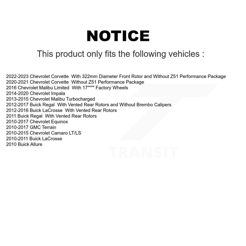 Front Coated Drilled Slotted Disc Brake Rotor (1 Piece Only) DS1-580746 For Chevrolet Equinox GMC