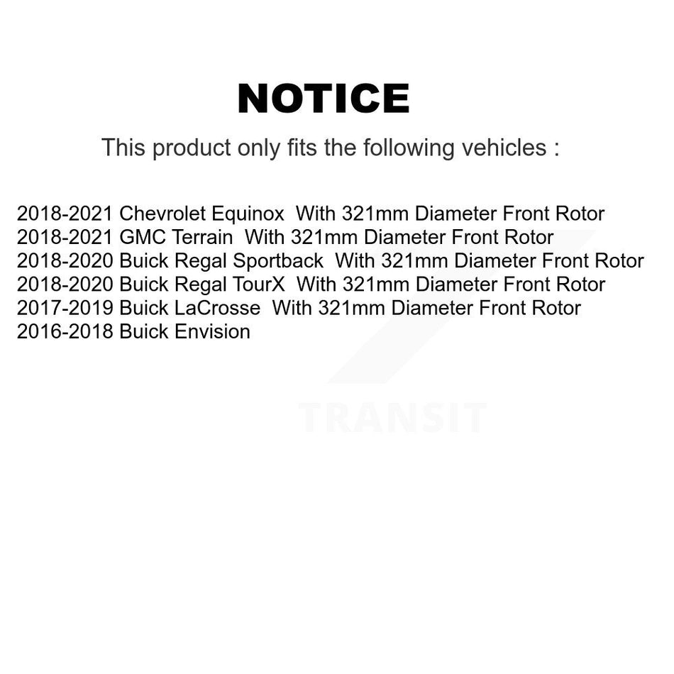 Front Coated Drilled Slotted Disc Brake Rotor (1 Piece Only) DS1-582033 For Chevrolet Equinox GMC