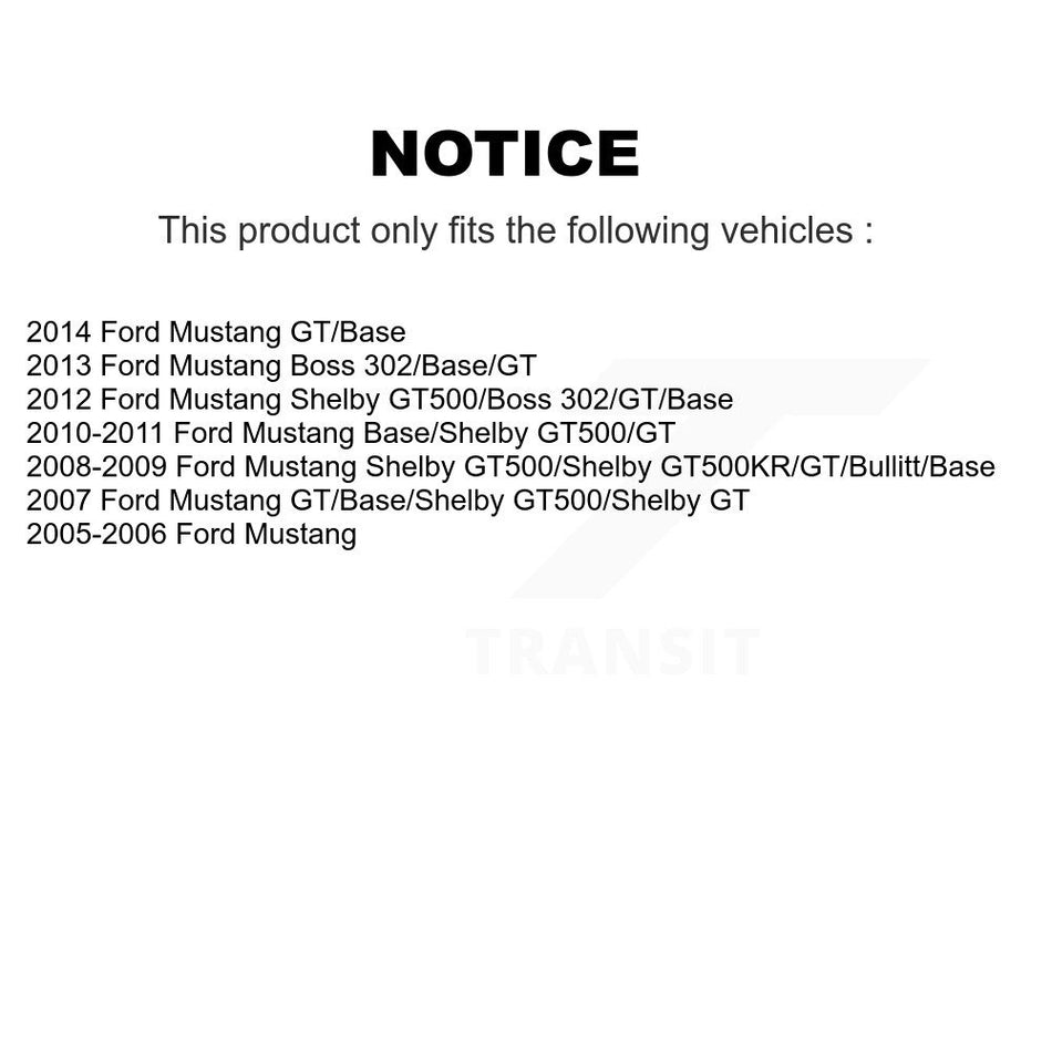 Rear Coated Drilled Slotted Disc Brake Rotor (1 Piece Only) DS1-680318 For Ford Mustang