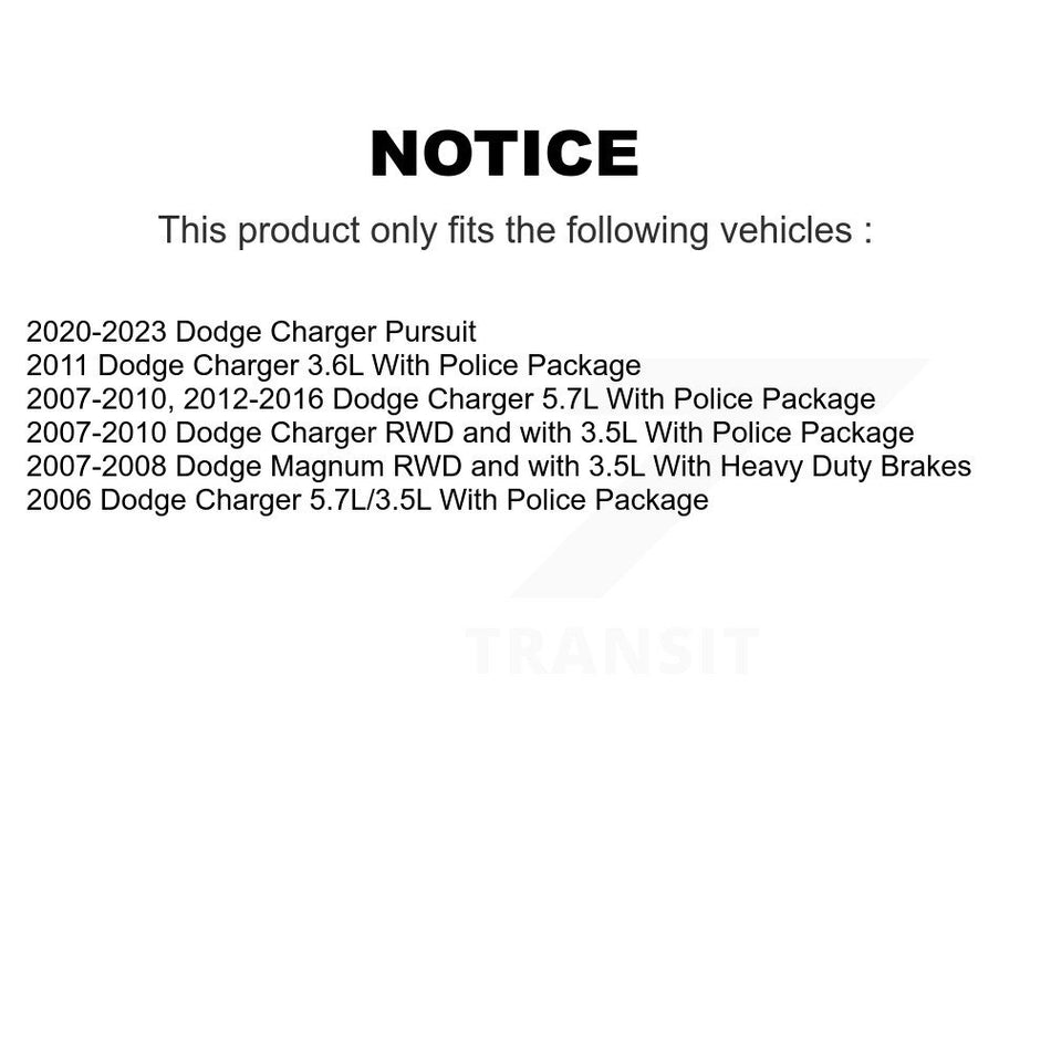 Rear Coated Drilled Slotted Disc Brake Rotor (1 Piece Only) DS1-780395 For Dodge Charger Magnum