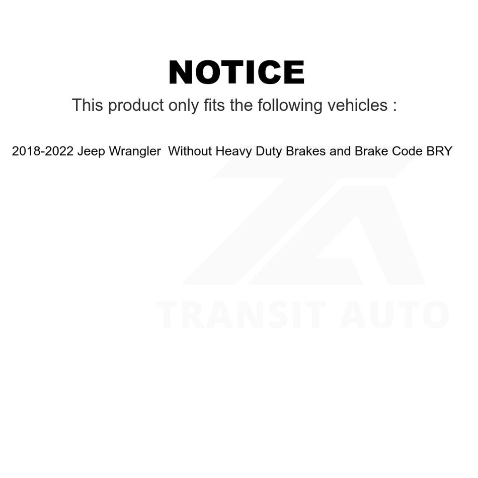 Front Disc Brake Rotor DS1-782320 For 2018-2022 Jeep Wrangler Without Heavy Duty Brakes Code BRY