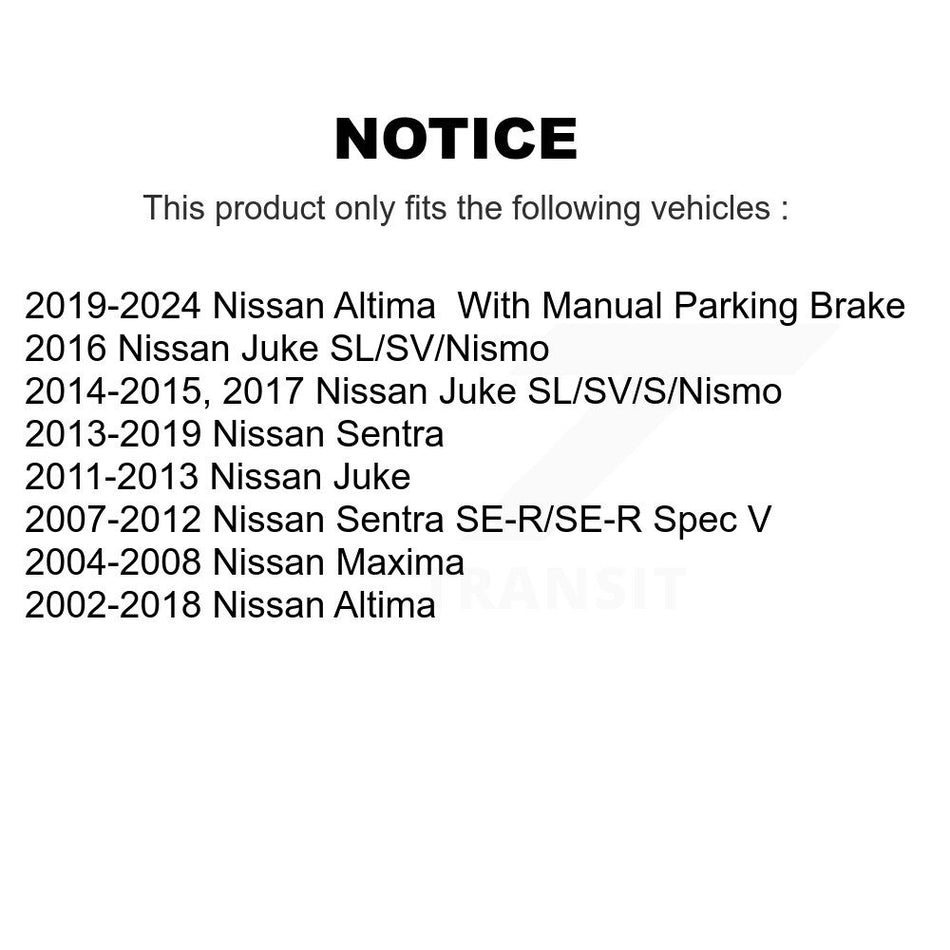 Rear Coated Drilled Slotted Disc Brake Rotor (1 Piece Only) DS1-980070 For Nissan Sentra Altima Juke