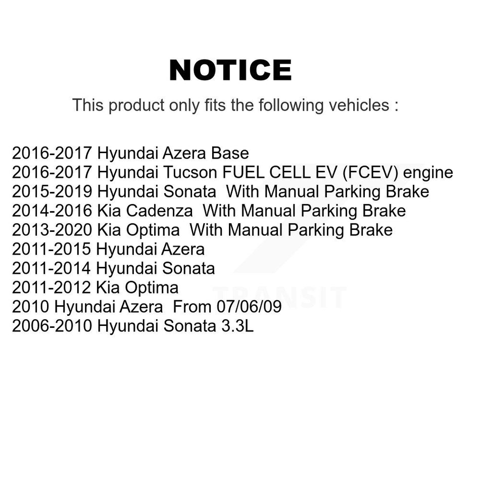 Rear Coated Drilled Slotted Disc Brake Rotor (1 Piece Only) DS1-980420 For Hyundai Sonata Tucson Kia