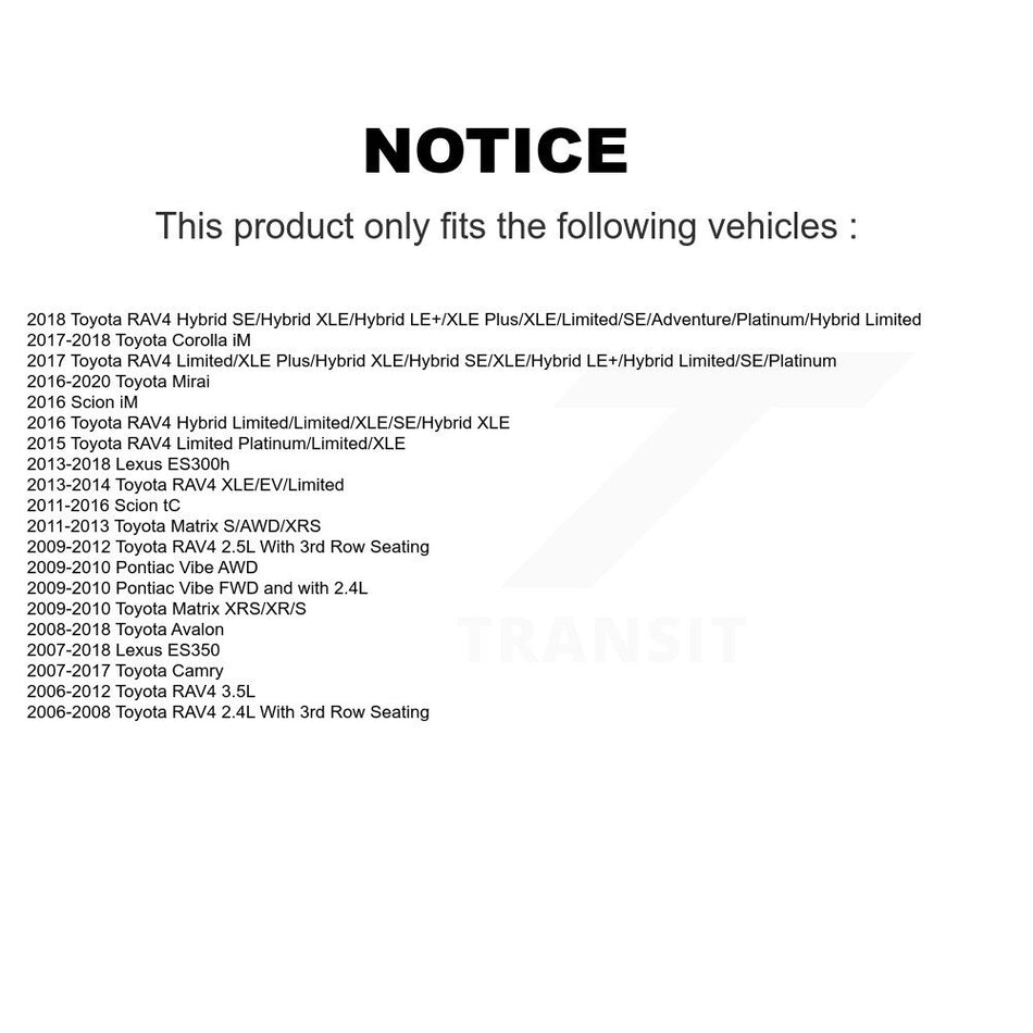 Front Coated Drilled Slotted Disc Brake Rotor (1 Piece Only) DS1-980470 For Toyota RAV4 Camry Matrix