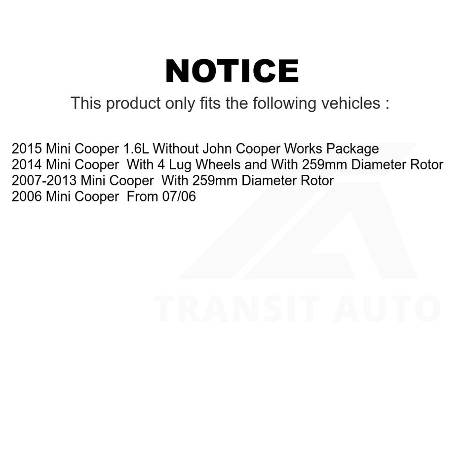 Rear Disc Brake Rotor DS1-980604 For Mini Cooper
