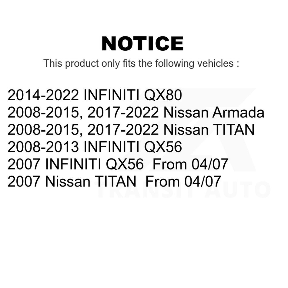 Front Disc Brake Rotor DS1-980630 For Nissan TITAN Armada INFINITI QX80 QX56