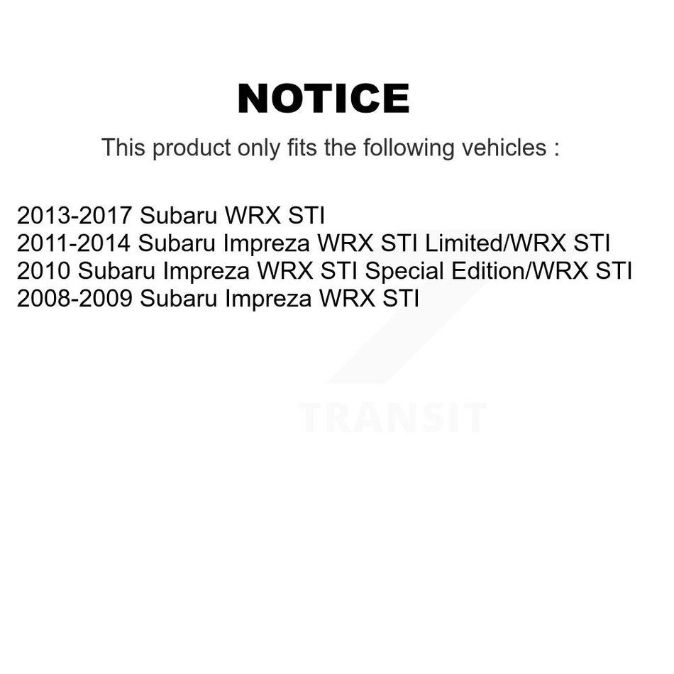 Rear Coated Drilled Slotted Disc Brake Rotor (1 Piece Only) DS1-980682 For Subaru Impreza WRX STI