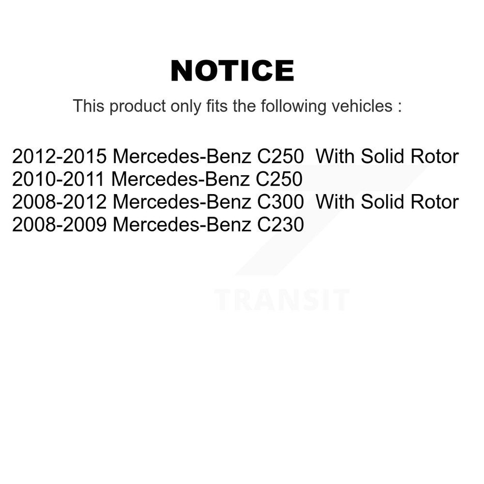 Rear Coated Drilled Slotted Disc Brake Rotor (1 Piece Only) DS1-980729 For Mercedes-Benz C300 C250