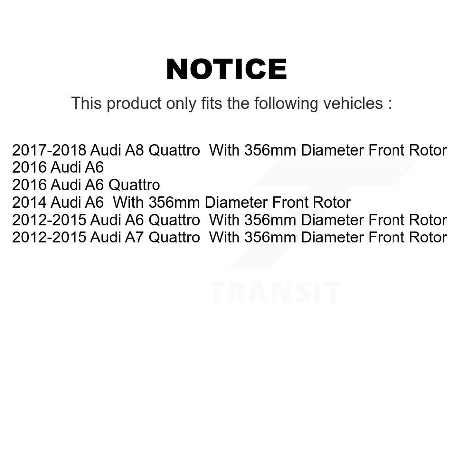 Front Coated Drilled Slotted Disc Brake Rotor (1 Piece Only) DS1-980939 For Audi A6 Quattro A7 A8