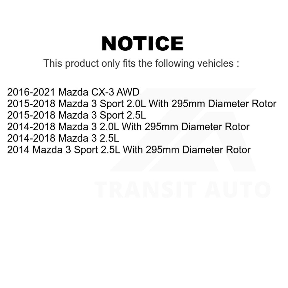 Front Disc Brake Rotor DS1-981421 For Mazda 3 CX-3 Sport