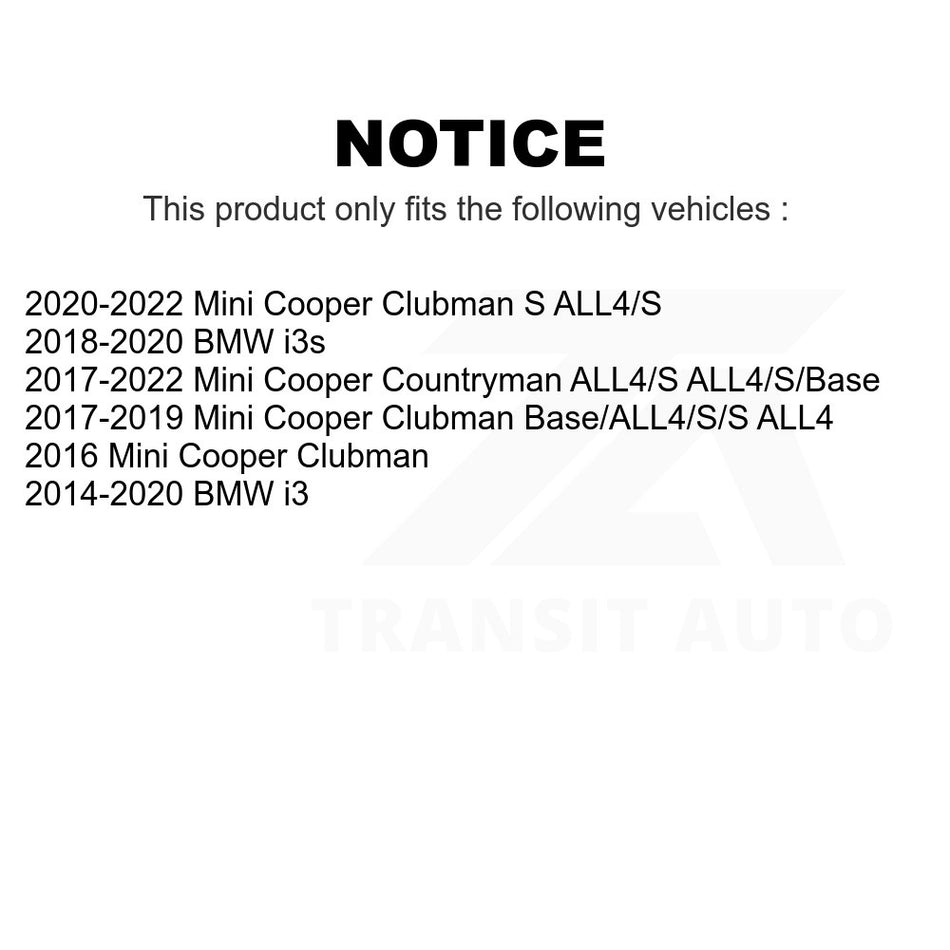 Rear Disc Brake Rotor DS1-982069 For Mini Cooper Countryman BMW i3 Clubman i3s