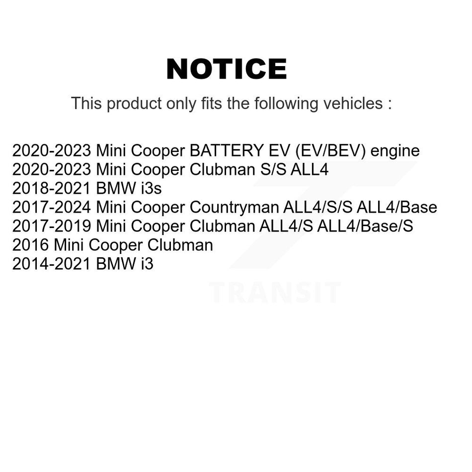 Rear Coated Drilled Slotted Disc Brake Rotor (1 Piece Only) DS1-982069 For Mini Cooper Countryman i3