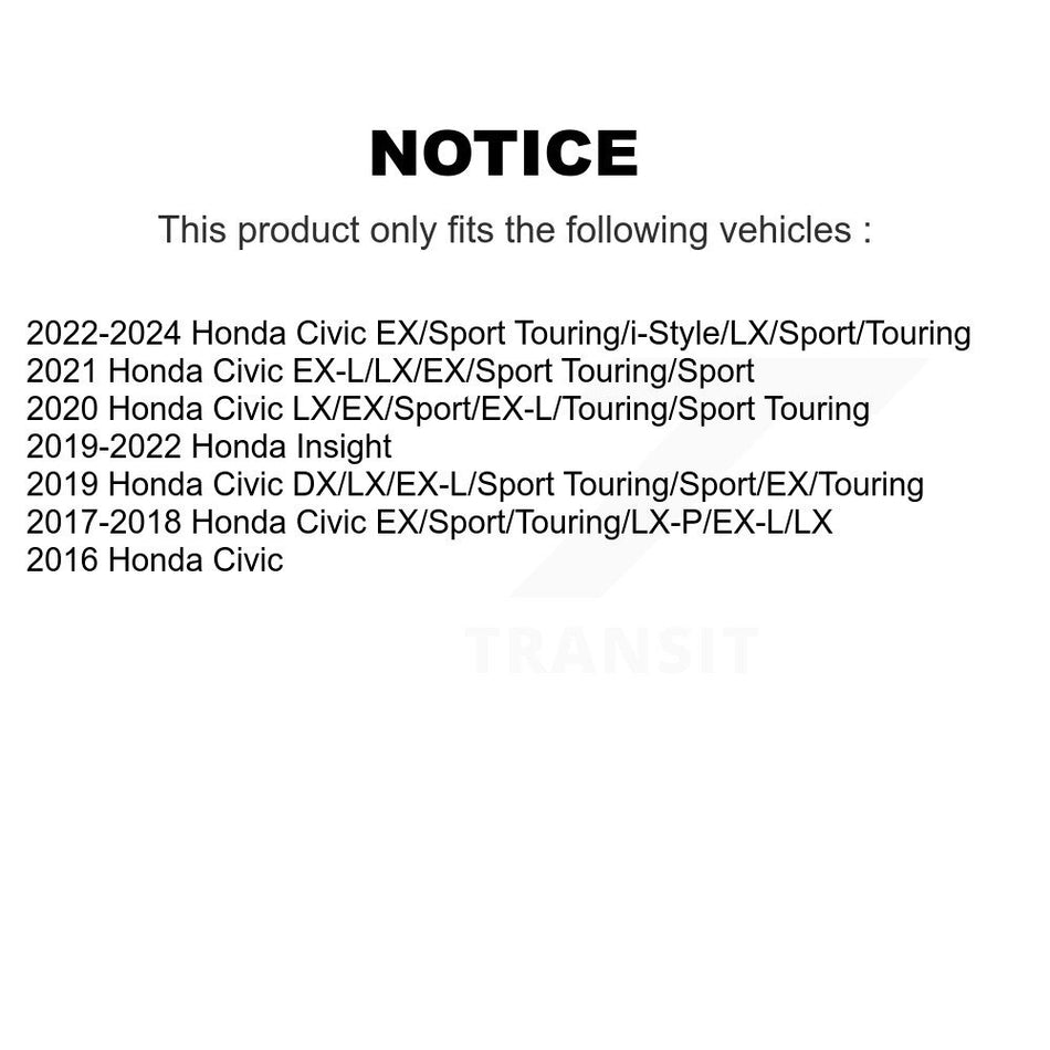 Rear Coated Drilled Slotted Disc Brake Rotor (1 Piece Only) DS1-982073 For Honda Civic Insight