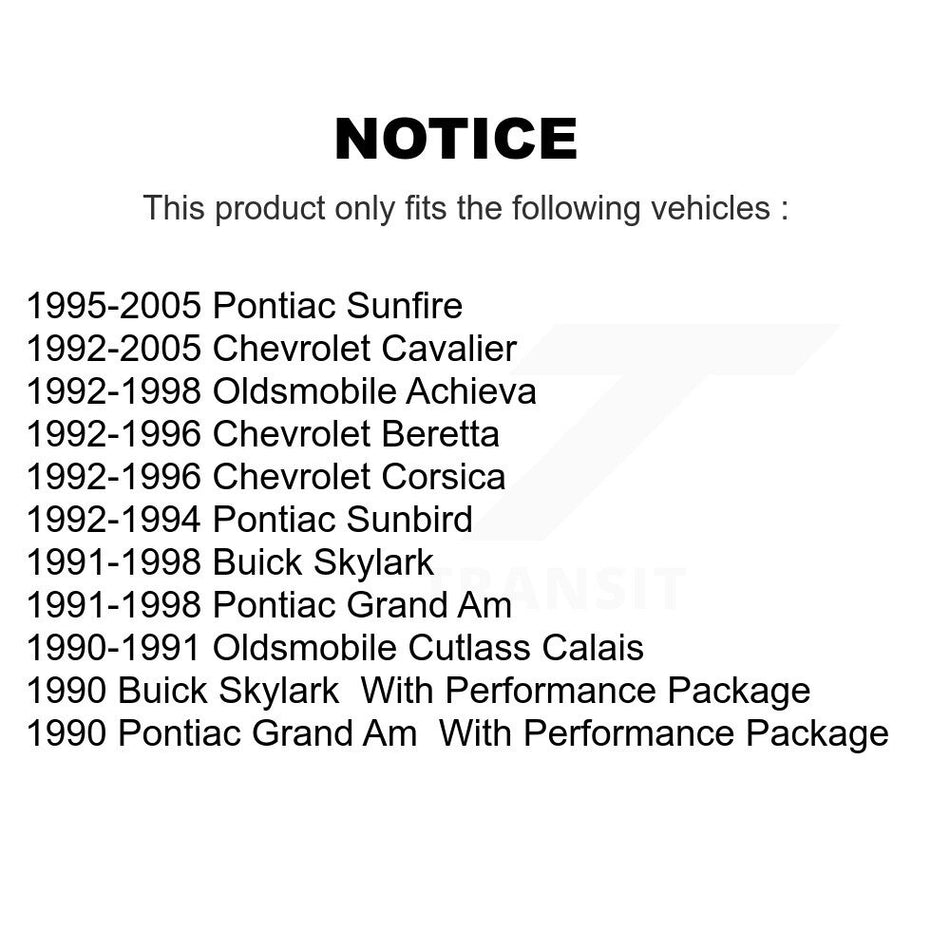 Front Disc Brake Rotor GCR-56140 For Chevrolet Cavalier Pontiac Sunfire Grand Am Buick Skylark Corsica Oldsmobile Achieva Beretta Sunbird Cutlass Calais