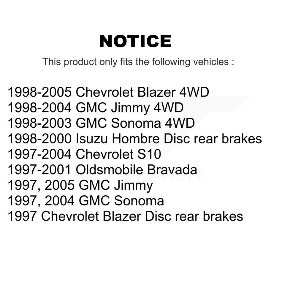 Rear Disc Brake Rotor GCR-56707 For Chevrolet S10 Blazer GMC Sonoma Jimmy Oldsmobile Bravada Isuzu Hombre