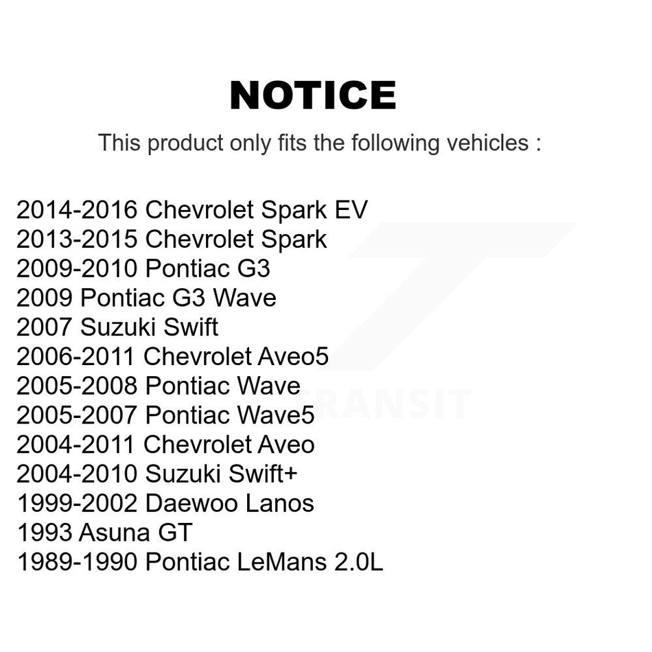 Front Coated Disc Brake Rotor (1 Piece Only) GCR-580212 For Chevrolet Aveo Pontiac Aveo5 Wave Spark