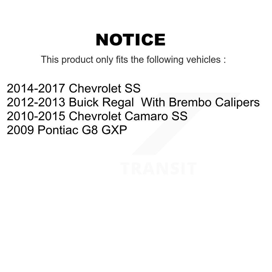Front Coated Disc Brake Rotor (1 Piece Only) GCR-580756 For Chevrolet Camaro Pontiac G8 Buick Regal