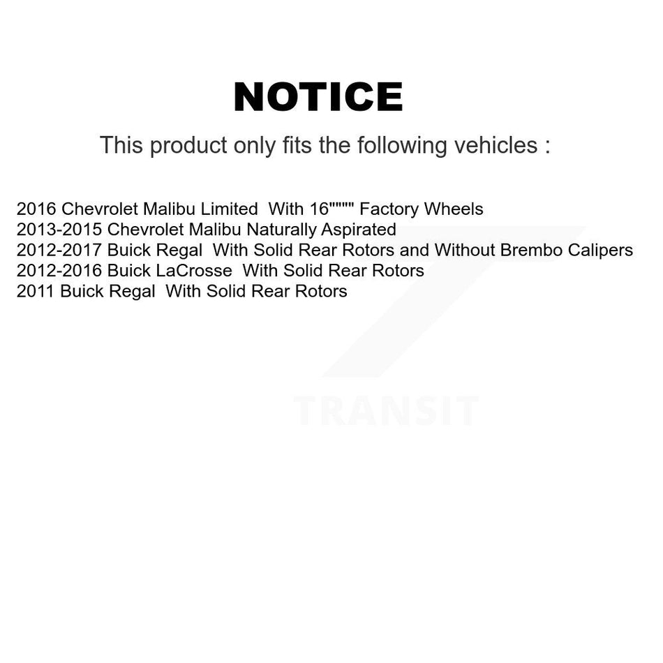 Front Coated Disc Brake Rotor (1 Piece Only) GCR-580839 For Chevrolet Malibu Buick Regal LaCrosse