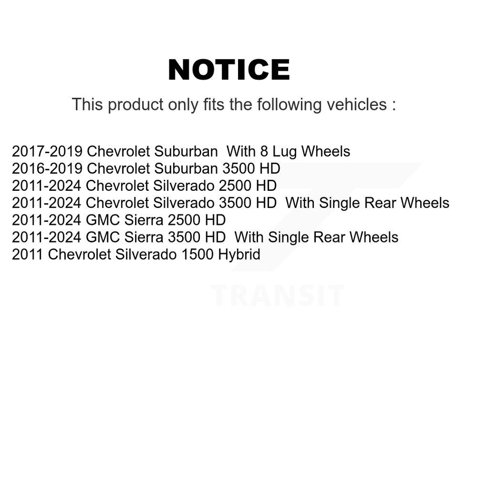 Rear Coated Disc Brake Rotor (1 Piece Only) GCR-580876 For Chevrolet GMC Sierra 2500 HD Silverado