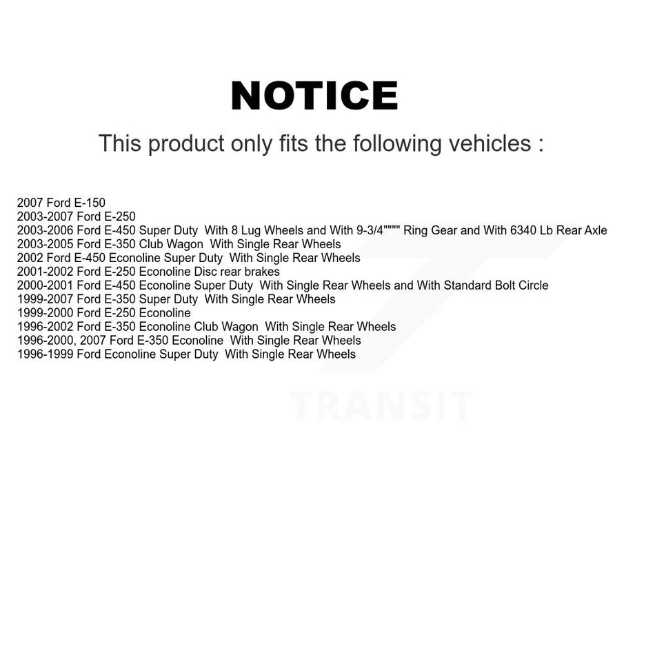 Rear Coated Disc Brake Rotor (1 Piece Only) GCR-66799 For Ford E-350 Super Duty E-250 Econoline Club