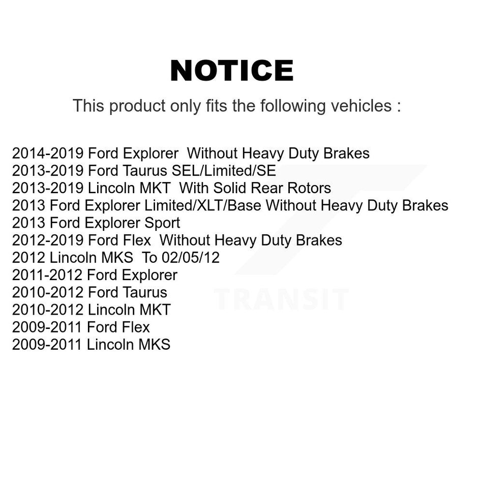 Front Coated Disc Brake Rotor (1 Piece Only) GCR-680758 For Ford Explorer Flex Taurus Lincoln MKT