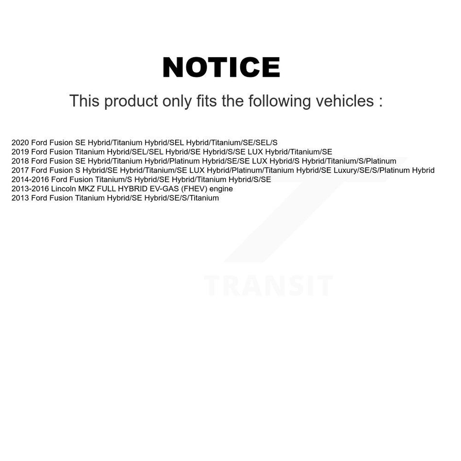 Rear Coated Disc Brake Rotor (1 Piece Only) GCR-681012 For Ford Fusion Lincoln MKZ