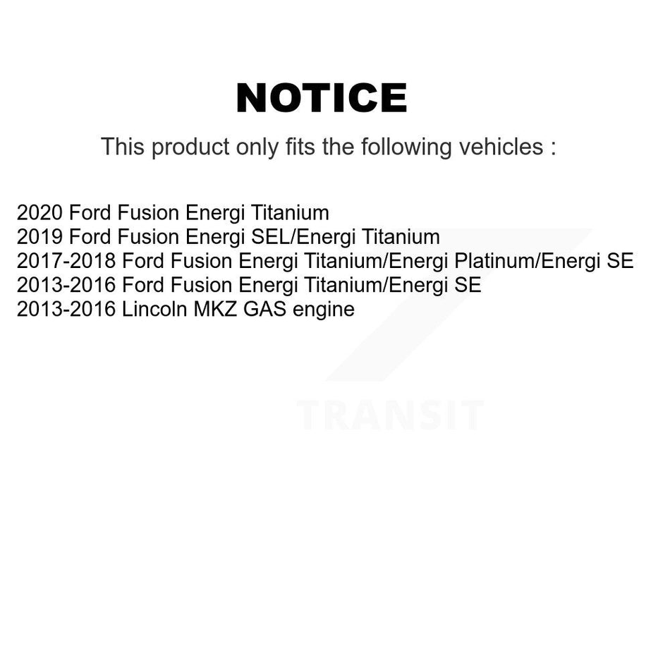 Front Coated Disc Brake Rotor (1 Piece Only) GCR-681015 For Ford Fusion Lincoln MKZ