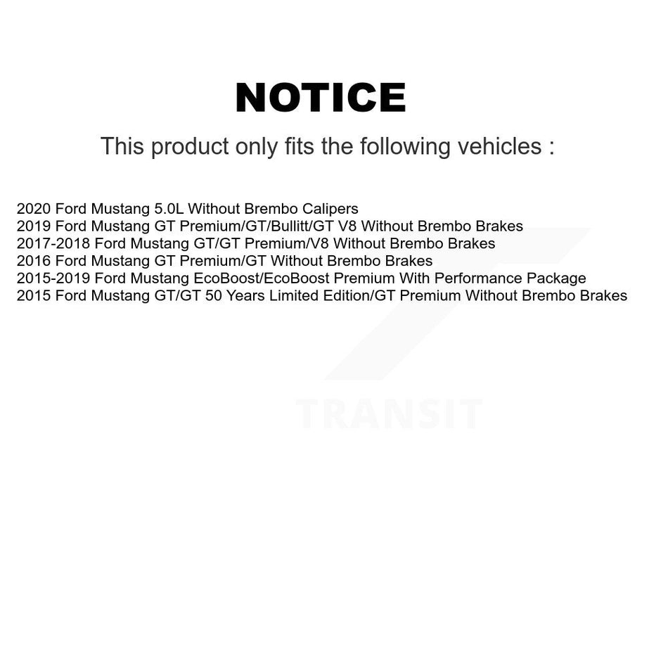 Front Coated Disc Brake Rotor (1 Piece Only) GCR-681952 For Ford Mustang